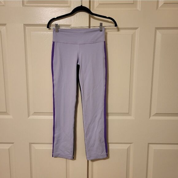 NWOT Lululemon Athletica Wunder Under black & purple crop leggings - Picture 1 of 8